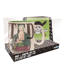 Load image into Gallery viewer, One Piece Zoro Ceramic Mug and Coaster Gift Set
